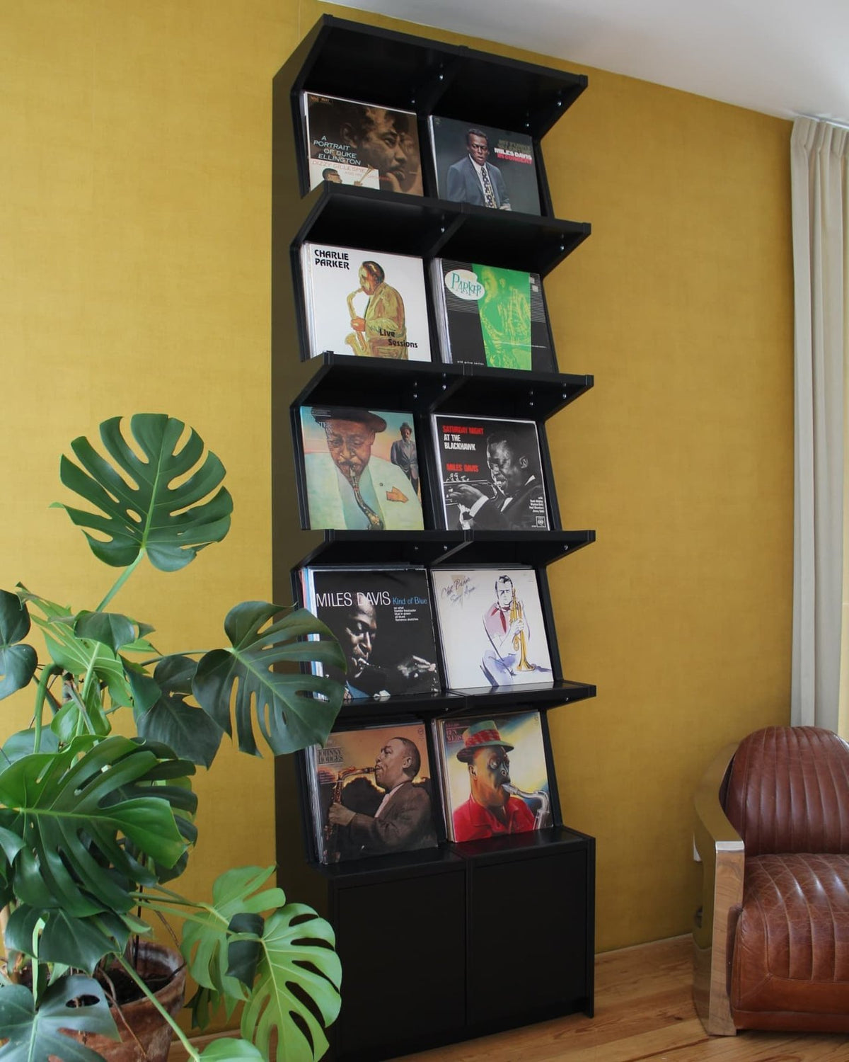 Coverfront record cabinet - birch plywood