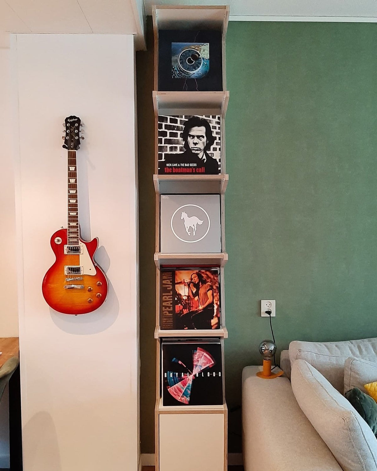 Coverfront record cabinet - birch plywood