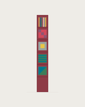 Drawing of a Coverfront record cabinet, spray-painted in a custom RAL colour, one column wide and five compartments high