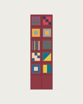 Drawing of a Coverfront record cabinet, spray-painted in a custom RAL colour, two columns wide and five compartments high